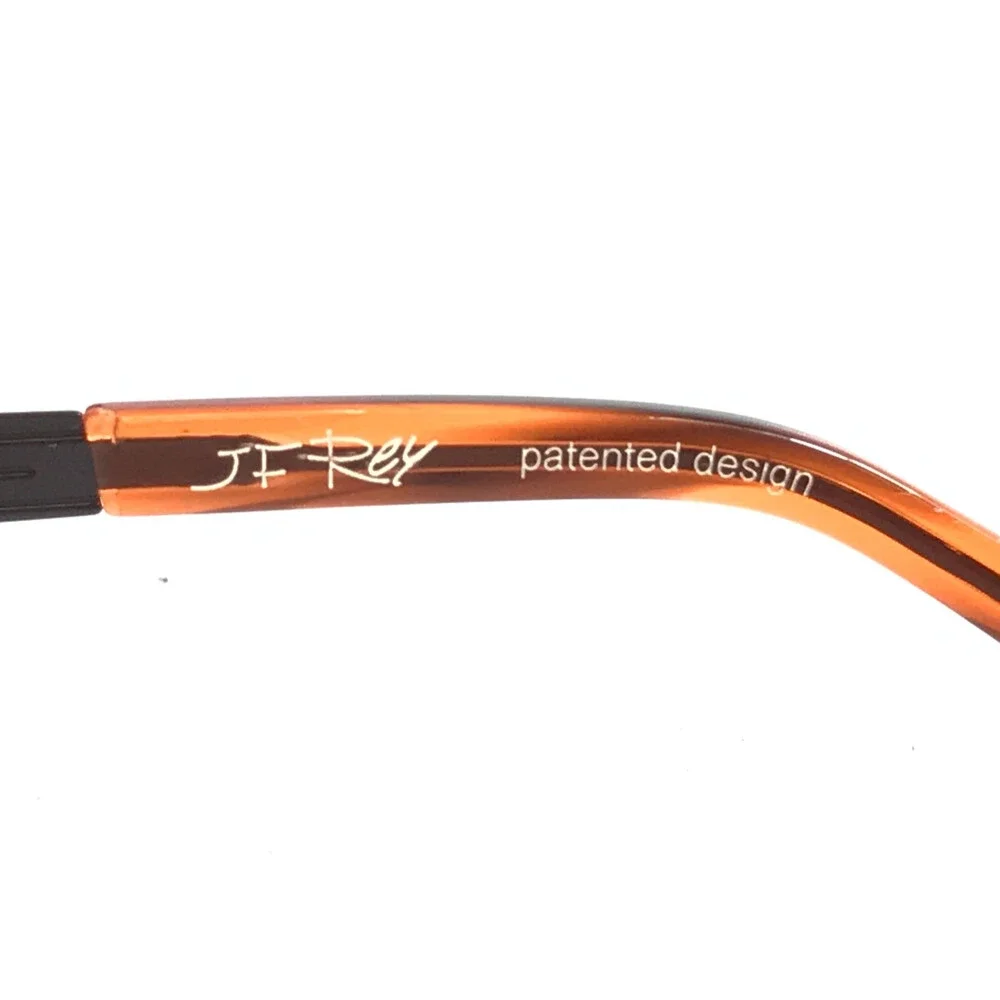 J.F. Rey Eyeglasses Frames JF2553 9060 Matte Brown Orange Horn 52-19-140